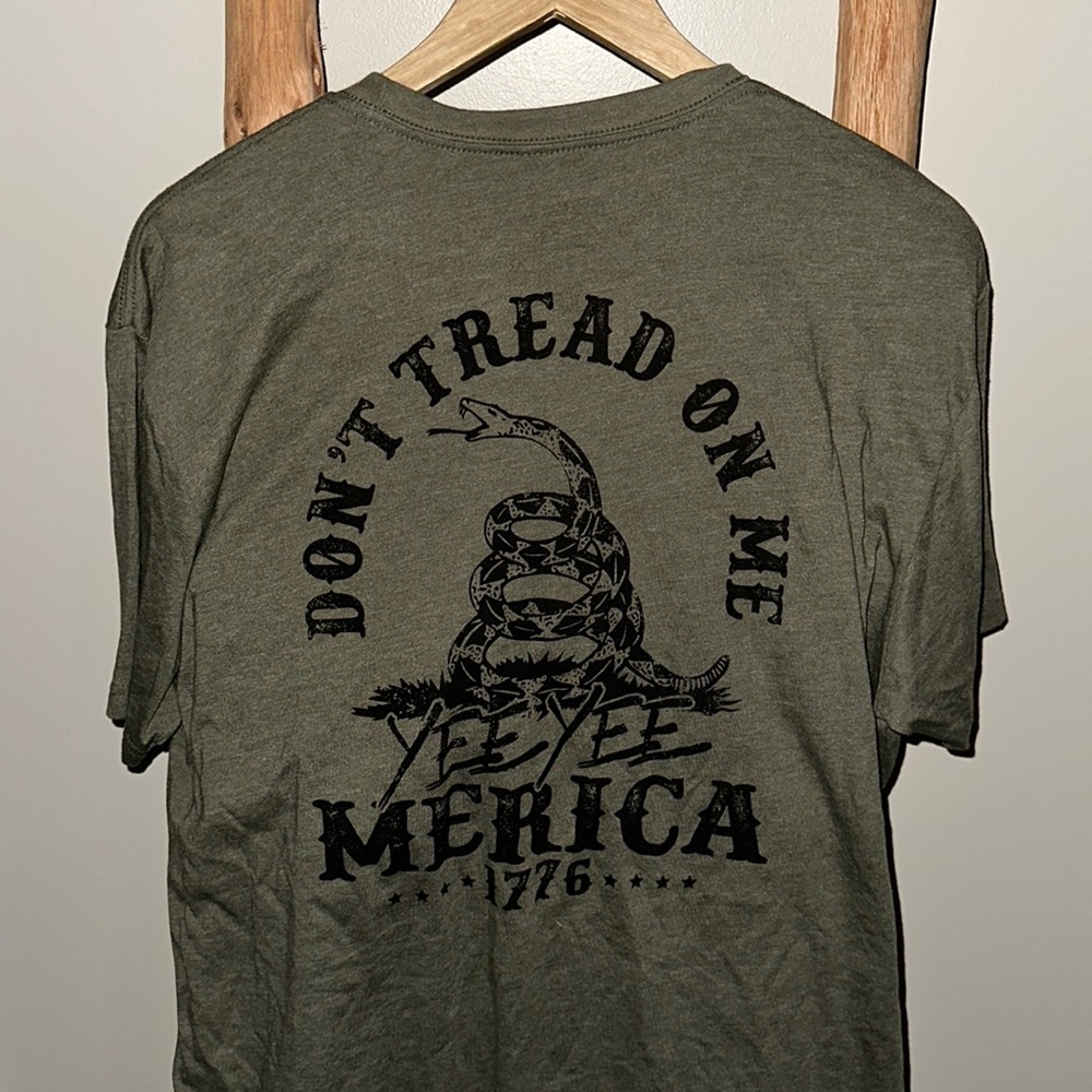 Yee Yee Don’t Tread on Me Army Green T-shirt